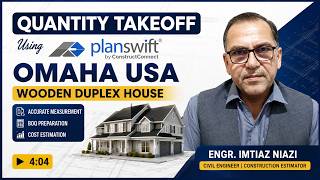USA Wooden Duplex House | Quantity Takeoff Using PlanSwift | Omaha, Nebraska