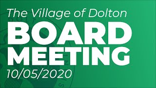 Regular Board Meeting October 5th, 2020