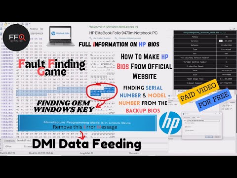 HOW TO MAKE 100 WORKING HP BIOS | SERIAL NUMBER | OEM WINDOWS KEY | MANUFACTURE MODE UNLOCK | #hp