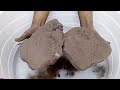 Super Soft Mud Chunks crumble dry on floor and dipping in water 💦💦💦 paste play Asmr 