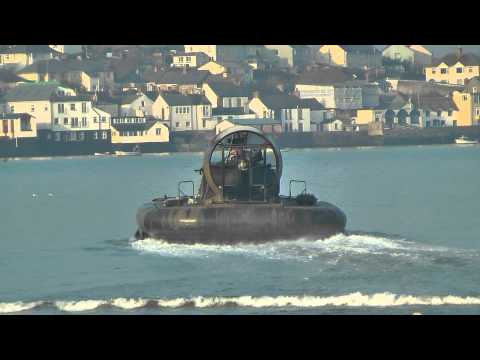 Military Hovercraft takes to water
