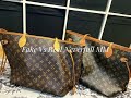 Fake Vs Real Louis Vuitton Neverfull MM الفرق بين حقيبة لويس فيتون الاصلية و التقليد 