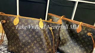 Fake vs Real Louis Vuitton Neverfull MM الفرق بين حقيبة لويس فيتون الاصلية و التقليد