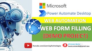 Power Automate Desktop : Working with (Entire) Web Form Filling Actions - Demo Project (Detailed)