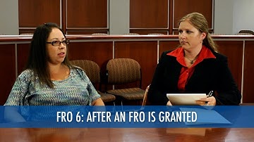 What Happens Immediately After a Final Restraining Order is Granted? (FRO 6/7)