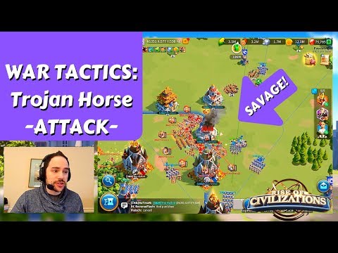 WAR TACTICS: Trojan Horse ATTACK! | Rise of Kingdoms (ROK)