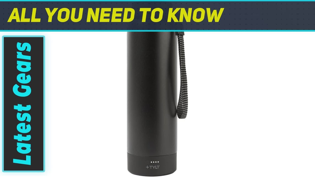 TYLT Power Bottle 2.0 Borraccia Termica 680ml Con Power Bank Magnetico 5700mAh - Nero - 2