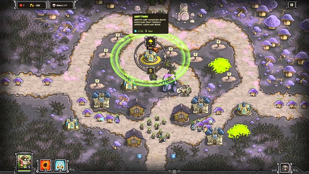 Kingdom Rush - Fungal Forest - Iron Challenge - YouTube