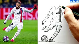 Drawing Neymar Player Football