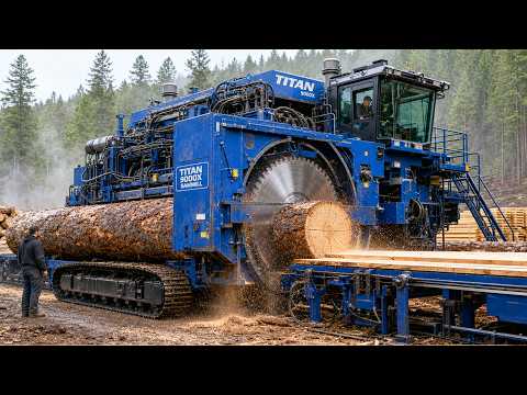 Extreme Dangerous Fastest Big Chainsaw Cutting Tree Machines | Monster Stump Removal Excavator