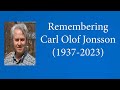 Remembering Carl Olof Jonsson (1937 - 2023)