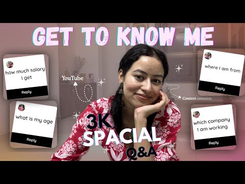 where I work? Do I live alone? how I got job? answering it ALL! 3k special🌸 #question #answer