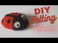 How to needle felt a ladybug, DIY ladybug