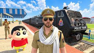 Franklin Purchase New Police Train 🚂 in Indian Theft Auto Simulator Game 💥 screenshot 5