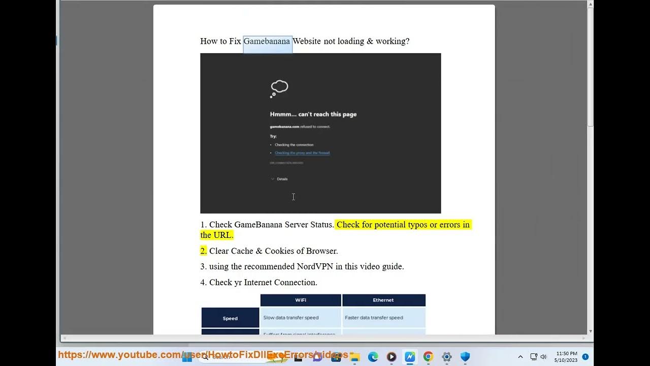 Fix Gamebanana not loading & working YouTube