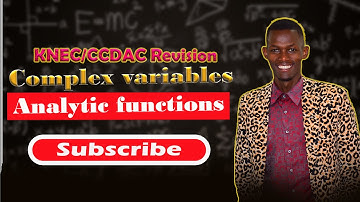 COMPLEX VARIABLE (analytic functions/CAUCHY REIMANN EQUATIONS)
