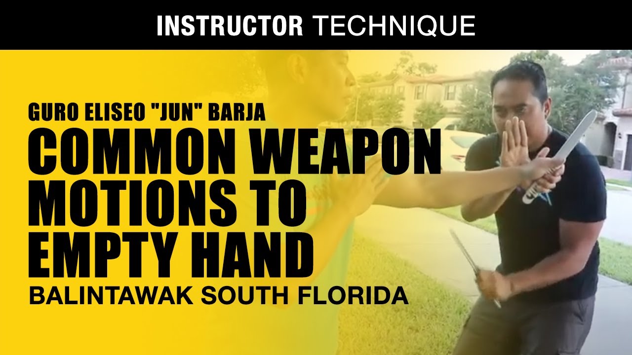 COMMON WEAPON MOTION to EMPTY HAND Filipino Martial Arts Balintawak