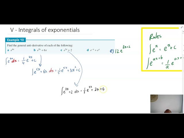 Integrals of exponentials