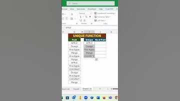 👉 Excel UNIQUE Function  Remove Duplicates & Get Unique Values 🚀#exceltricks #exceltips