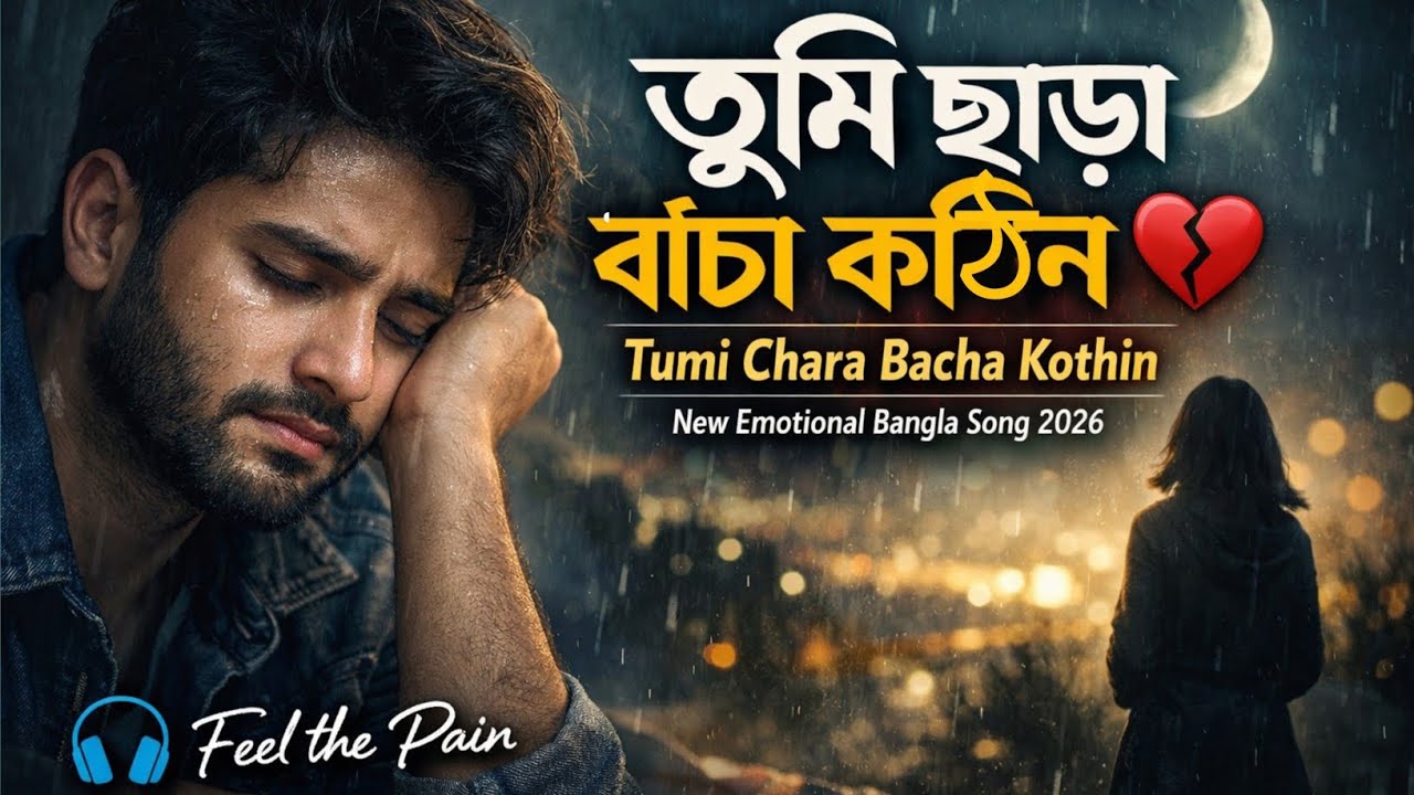 তুমি ছাড়া বাঁচা কঠিন 💔 | Tumi Chara Bacha Kothin | New Emotional Bangla Song 2026