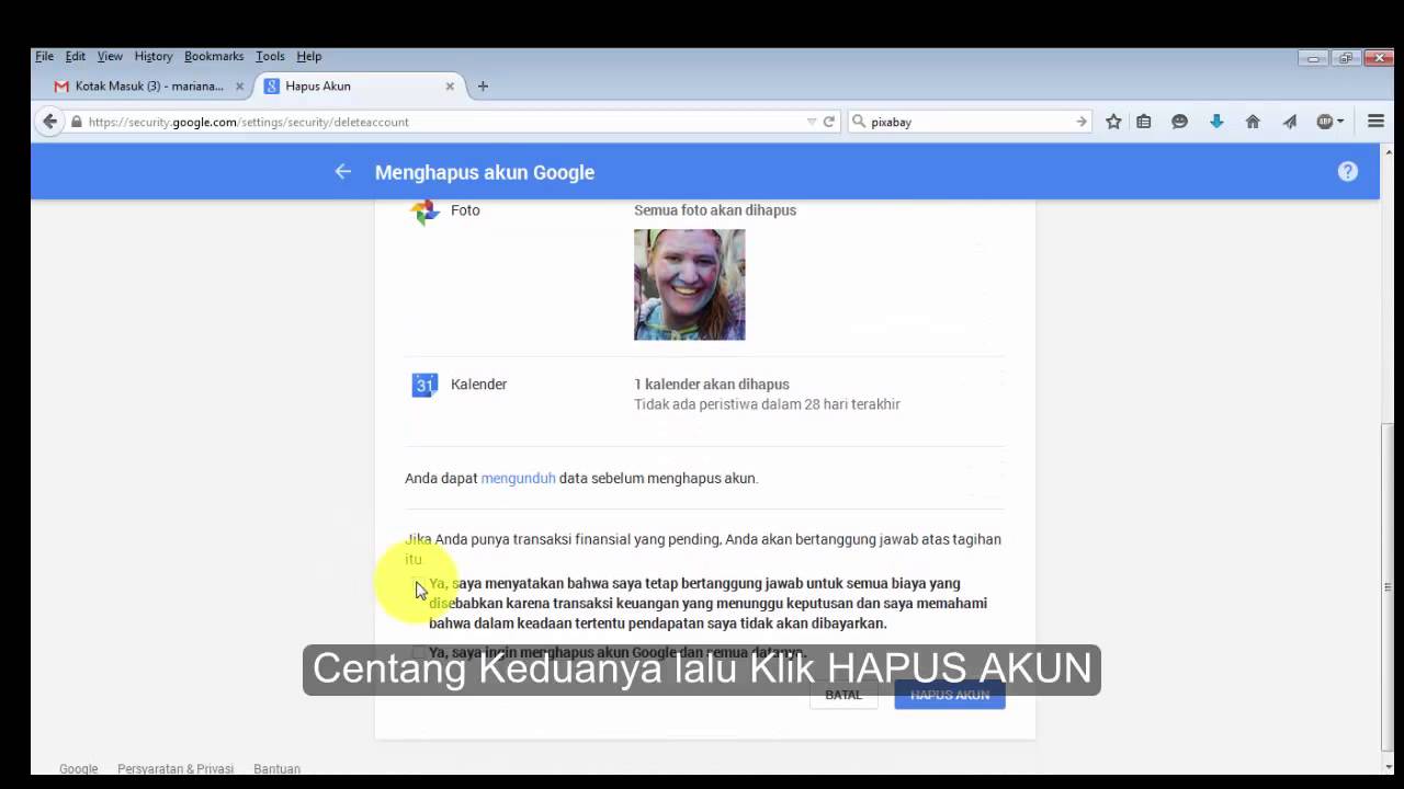 Cara Menghapus Akun Gmail Google Permanen Youtube