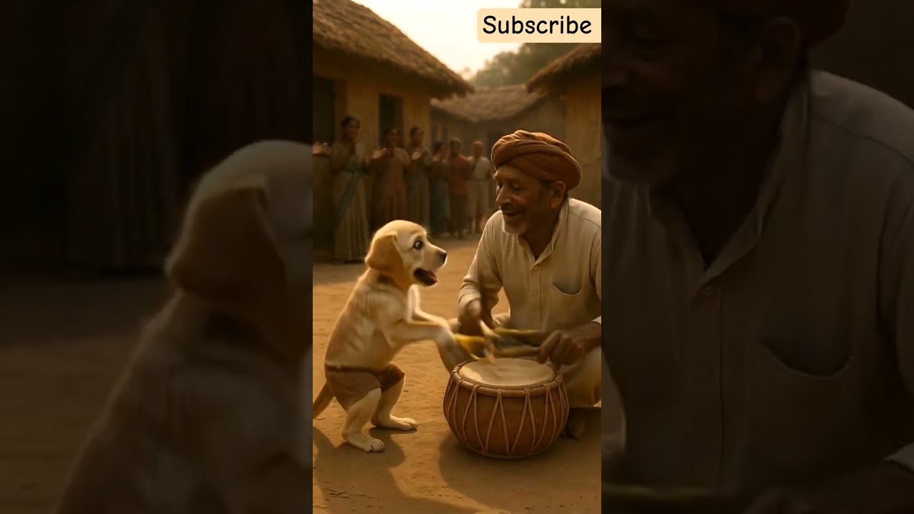 🐶🎶Village Vibes Cute Puppy Dancing to the Dholak Beats 🌾❤️Heartwarming 
