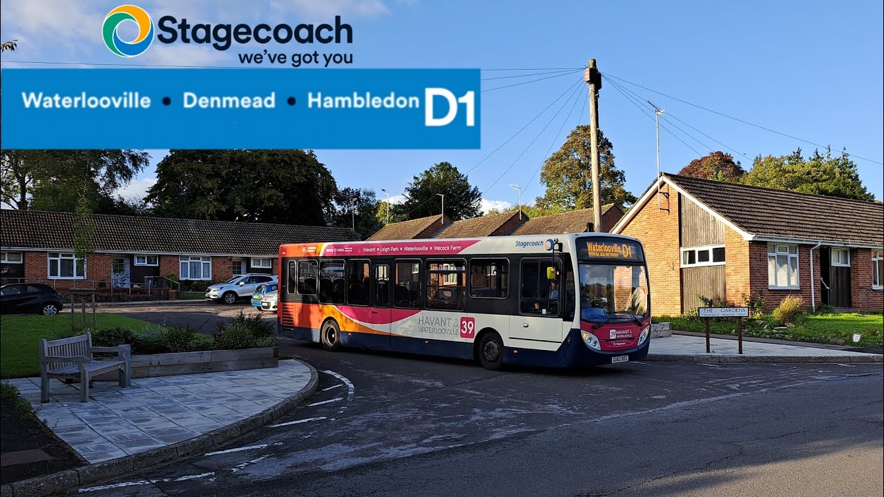 Stagecoach South: Route D1 Waterlooville to Hambledon (The Gardens) Via Berewood & Denmead