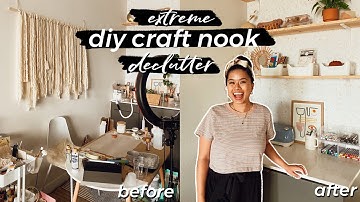 FINALLY CLEANING MY MESSY DIY STUDIO | Craft Organization and Storage Solutions *EXTREME DECLUTTER*