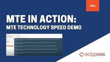 MTE Technology Speed Demonstration | Eclypses