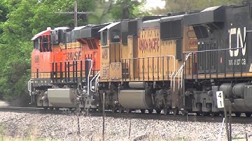 BNSF, Union Pacific + Canadian National Engines on NS 316 Train