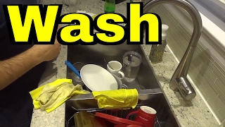 How To Hand Wash Dishes-FULL Tutorial