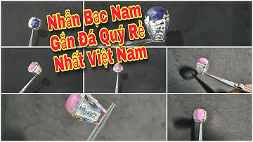Nhẫn Bạc Ta Gắn Ruby & Saphia Xanh Đồng giá 1300 K l Giá Rẻ Nhất Việt Nam l trieu gold
