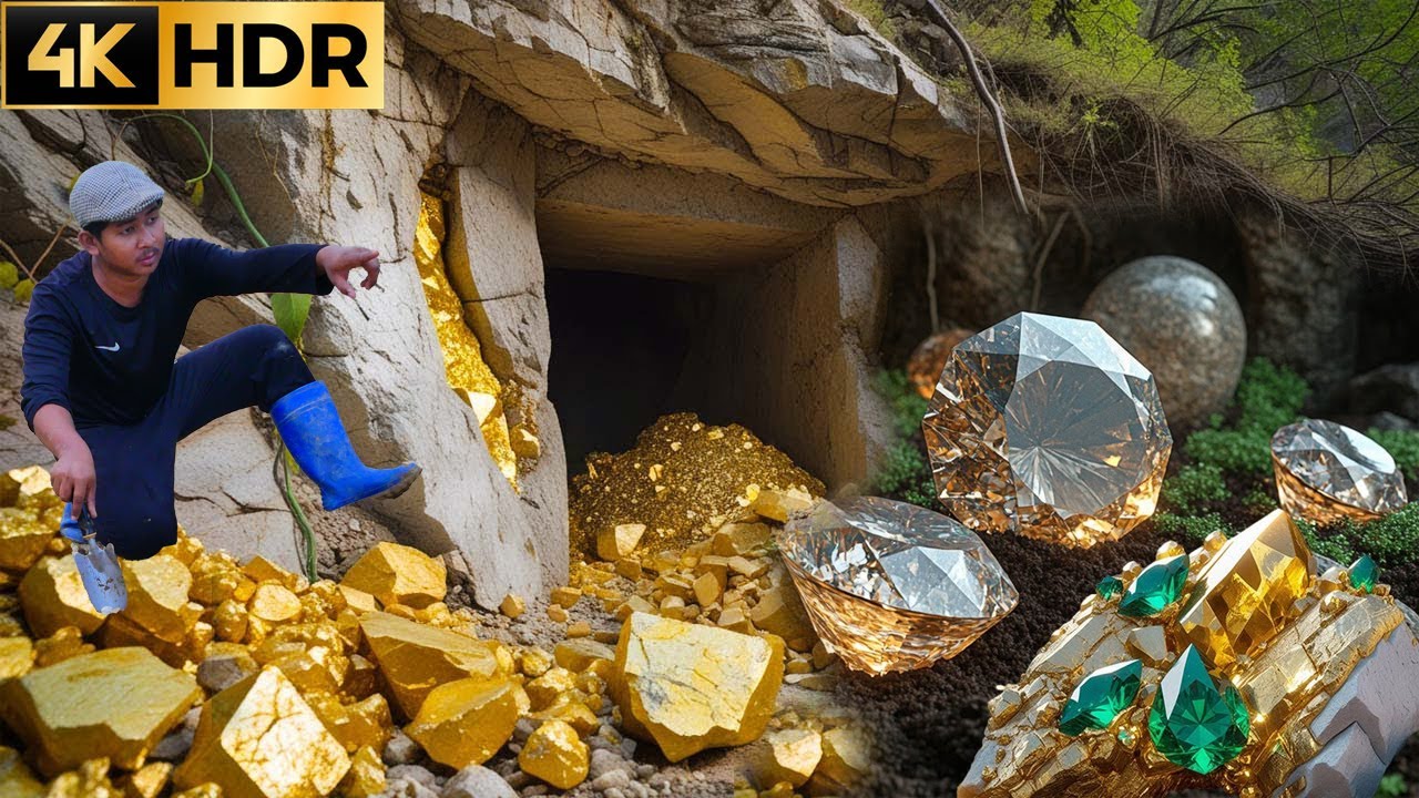 How to find gold in caves, diamonds and precious stones in rivers - YouTube