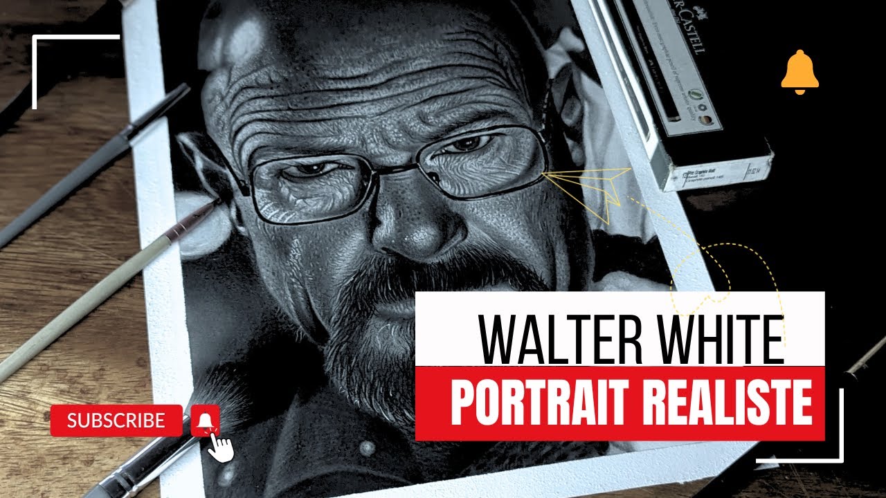 Drawing WALTER WHITE | Portrait Hyperréaliste au Crayon (Full Tutorial)