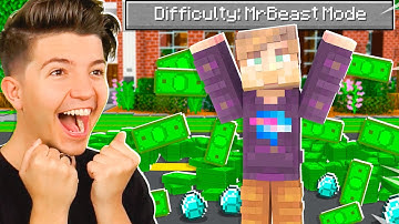 So I Added a "MrBeast Mode" difficulty to Minecraft...