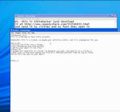 Tibiahacker hacking tibia accounts