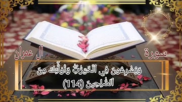 سورة آل عمران أية رقم(110) إلى الأية رقم(117) بصوت القارئ ماهر المعيقلي..