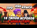 10 ТИПОВ ИГРОКОВ в БРАВЛ СТАРС! (НУБ,ПРО,ЧИТЕР КРЫСА...)