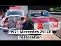 Damaged 1971 Mercedes 250CE repaired