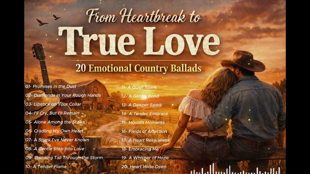 “From Heartbreak to True Love – 20 Emotional Country Ballads” 💔🌾💛