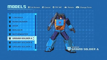 Transformers Devastation: GROUND SOLDIER A