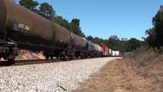 KCS SD70MAC #3930 leads NS 187 at Iron City, Alabama