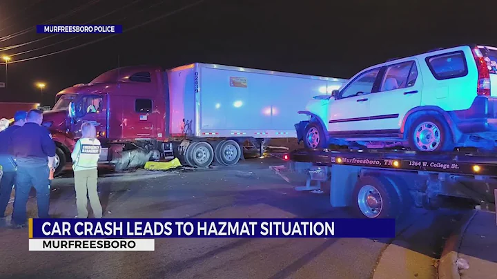 HAZMAT crews respond following semi crash in Murfreesboro