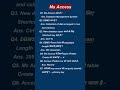 Ms access के बार बार पूछे जाने वाले Q/A #computer #gk #education #shorts