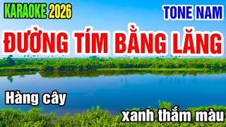 Karaoke Đường Tím Bằng Lăng Tone Nam Nhạc Sống gia huy beat