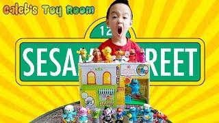 SESAME STREET TOYS Playing with Sesame Street new and old toys number learning toy