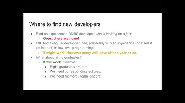 Aleksander Alekseev, Anastasia Lubennikova: Growing up new PostgreSQL developers -- PGCon 2018