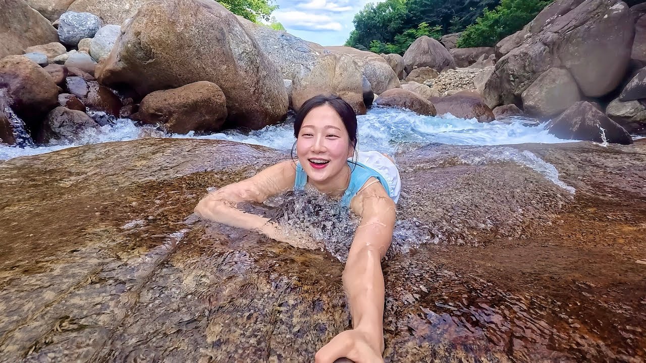 온몸이 젖어버린 폭염 속 나홀로 계곡캠핑🌊 통삼겹수육에 주전자 막걸리. 산청 우니메이카. 그래가 직영캠핑장. 여름캠핑. 솔로캠핑. 산청캠핑