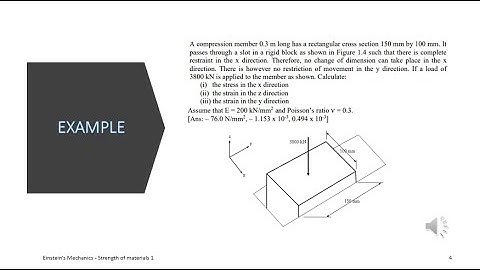 EP 19: Problems on stress and strain of a 3D object