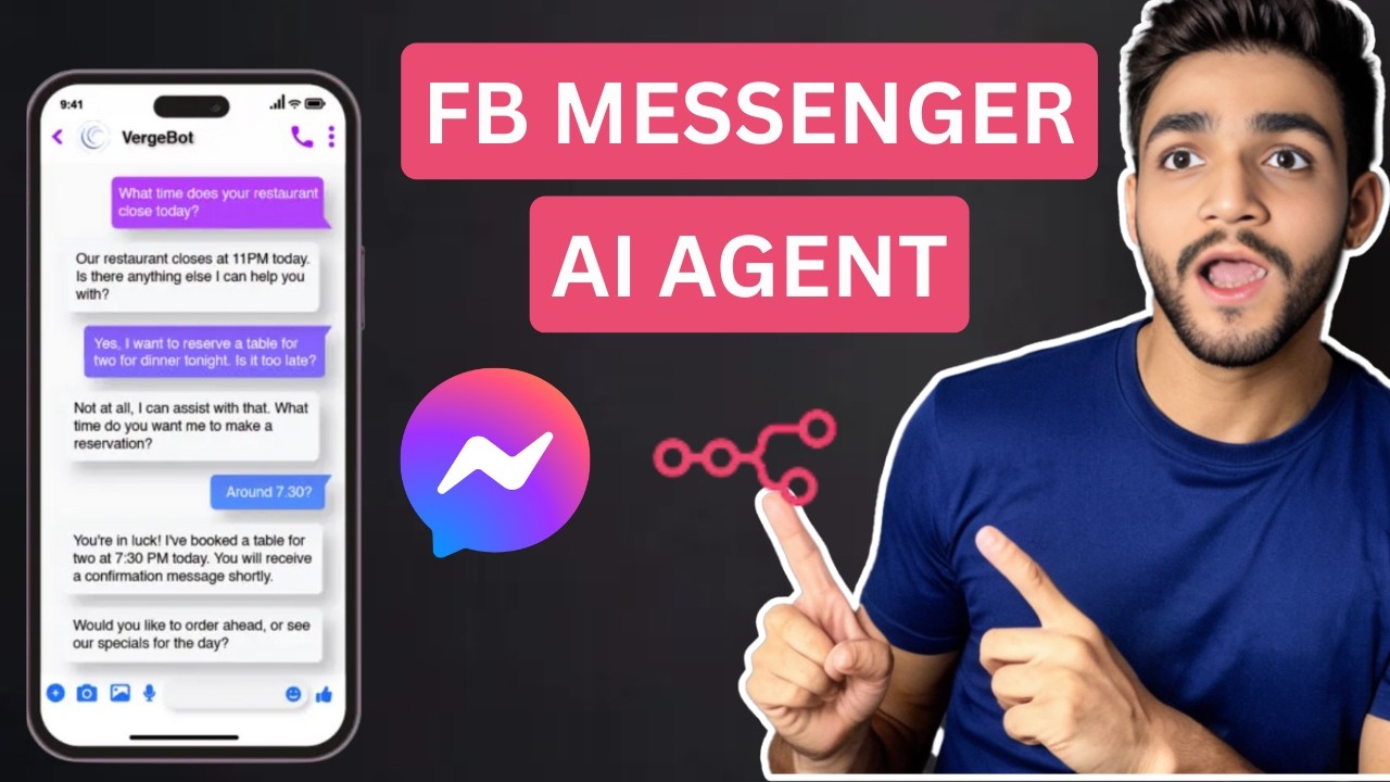 Facebook Messenger AI agent tutorial in n8n interface